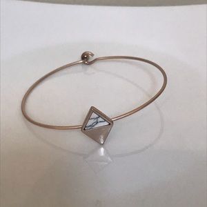 NEW Birch Market Triangle Cuff Bracelet White Gray